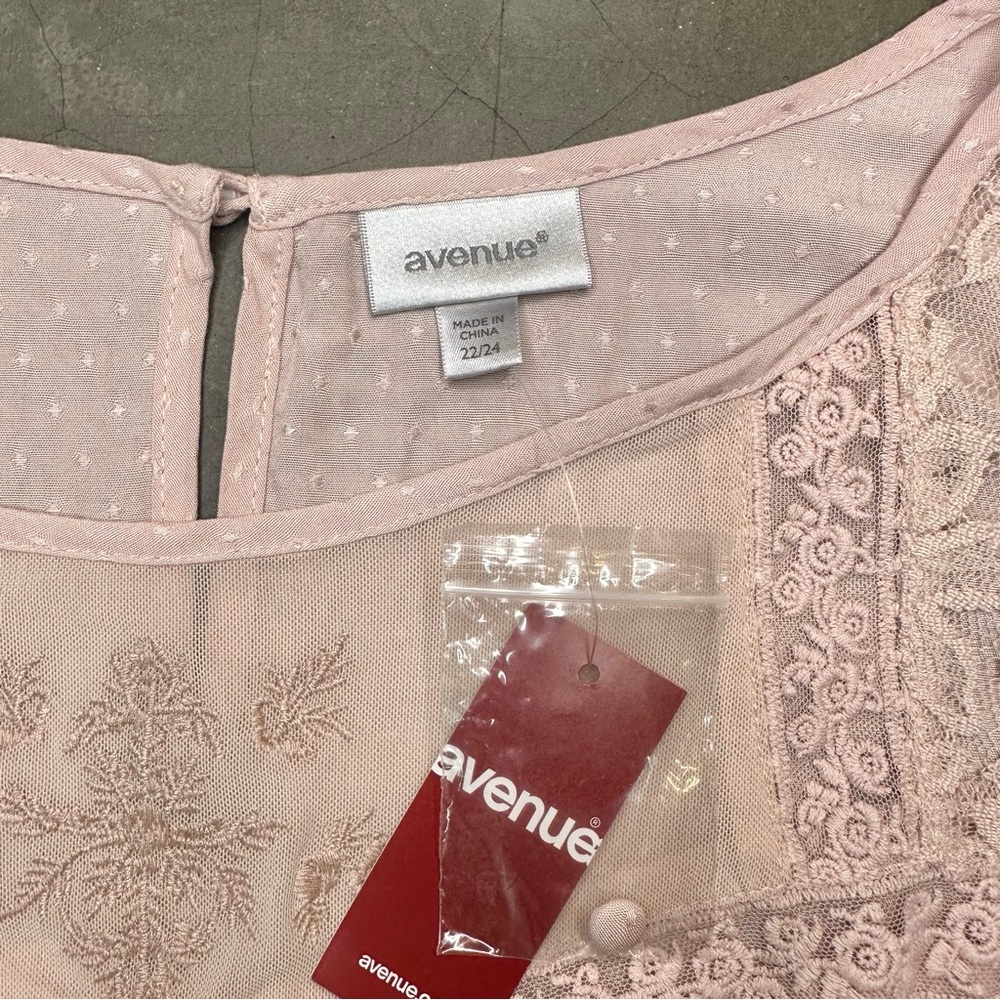 Avenue Dusty Pink Top/Blouse sz22/24 - Picture 3 of 6